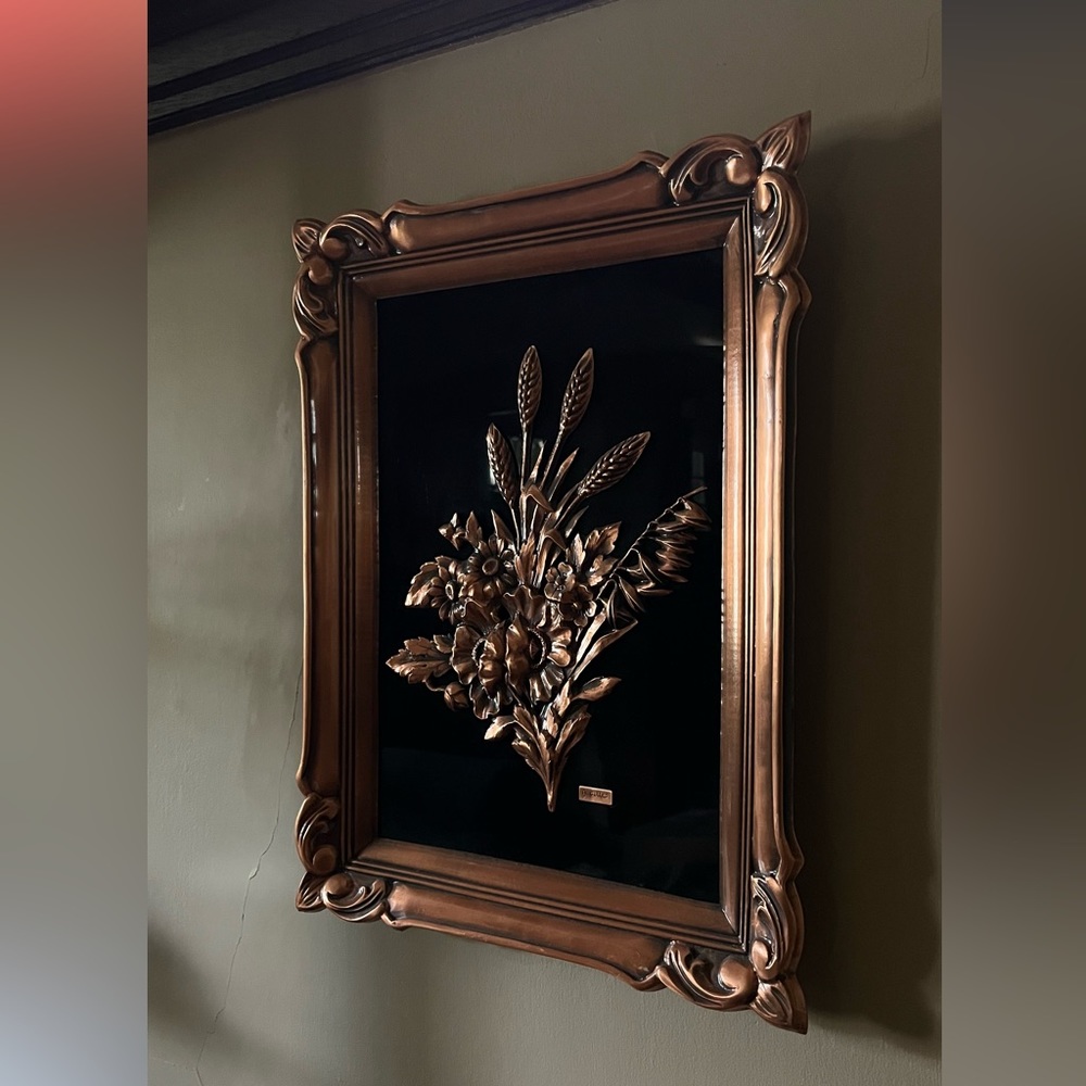Set of 2 Vintage Albert Gilles Copper Art Pieces - New